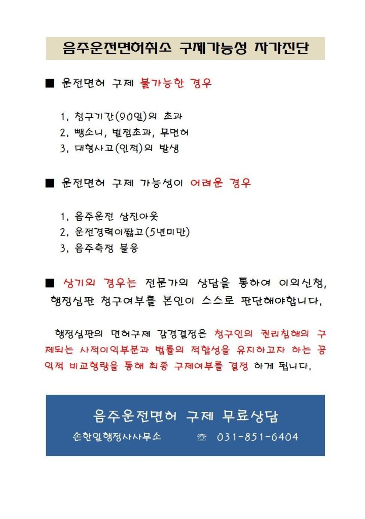 음주운전면허 취소기간 및 벌금구제방법 3가지 7