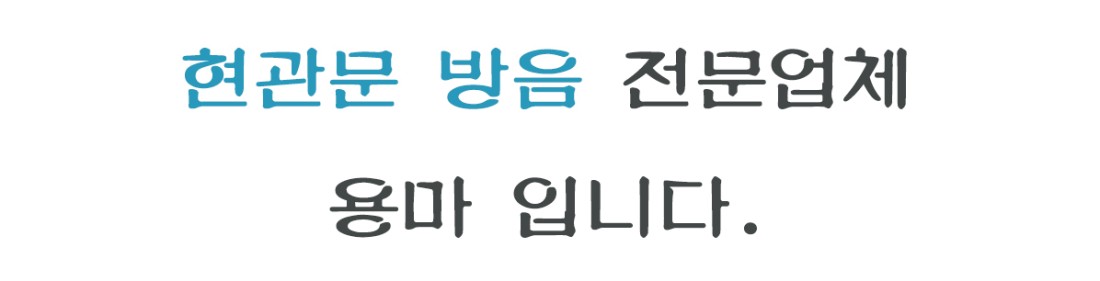 현관문 방음 전문 업체 현관문 방음 전문 업체