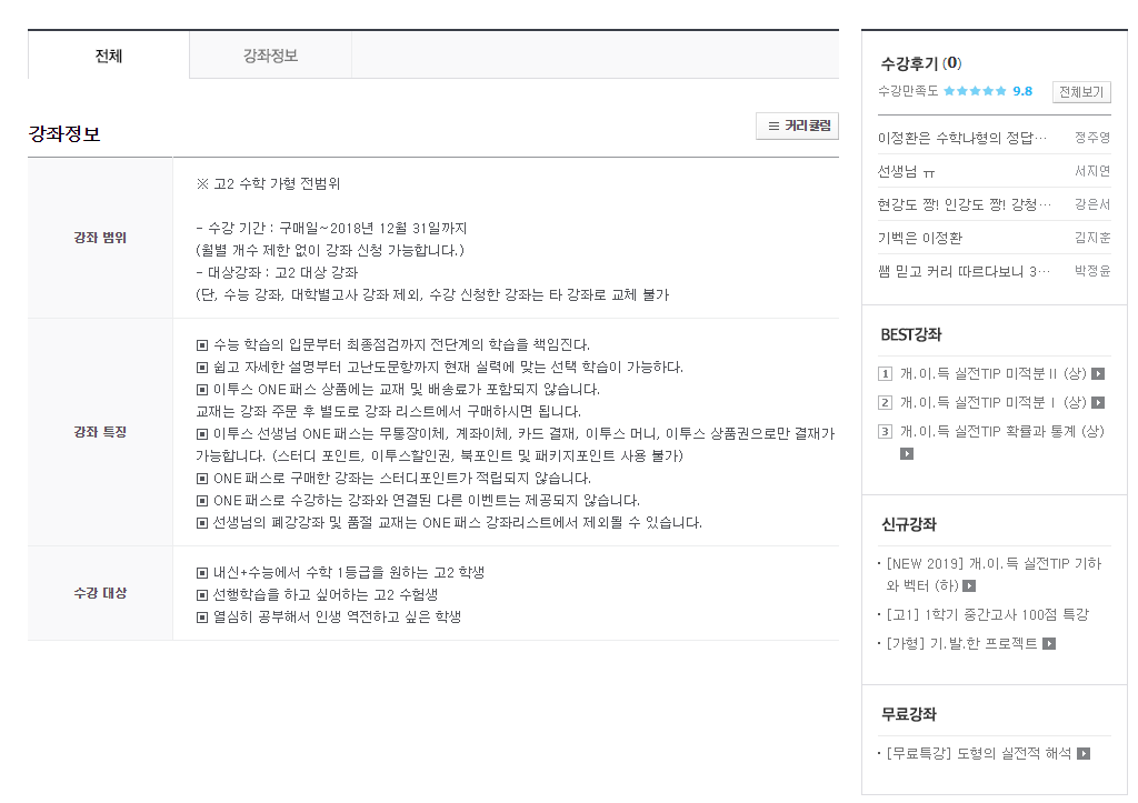 이투스 수학 이정환 이투스 수학 이정환