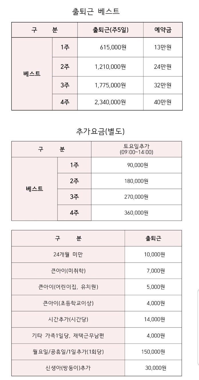 이용요금안내-맘스토리산후도우미