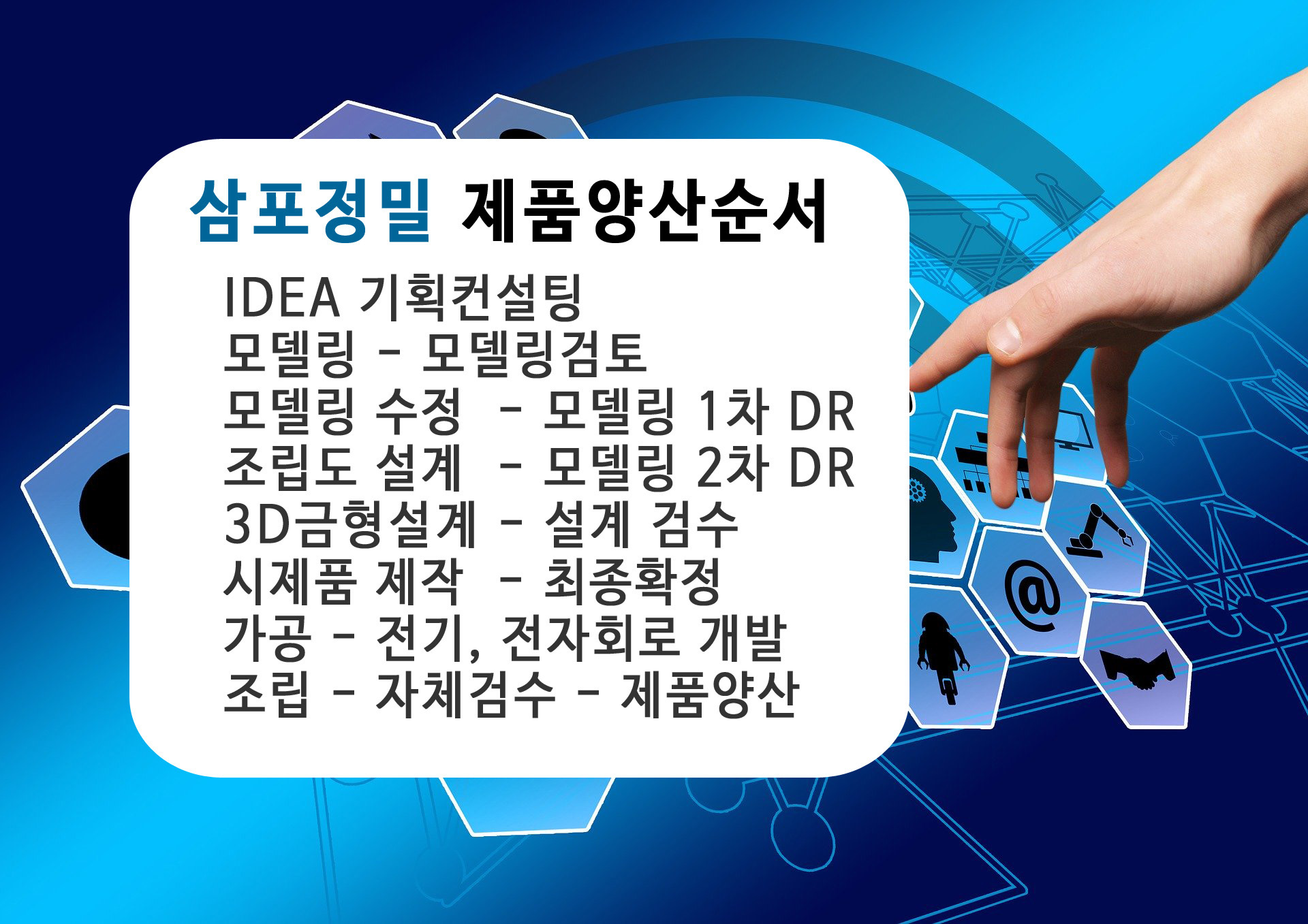 제품개발과정-삼포정밀