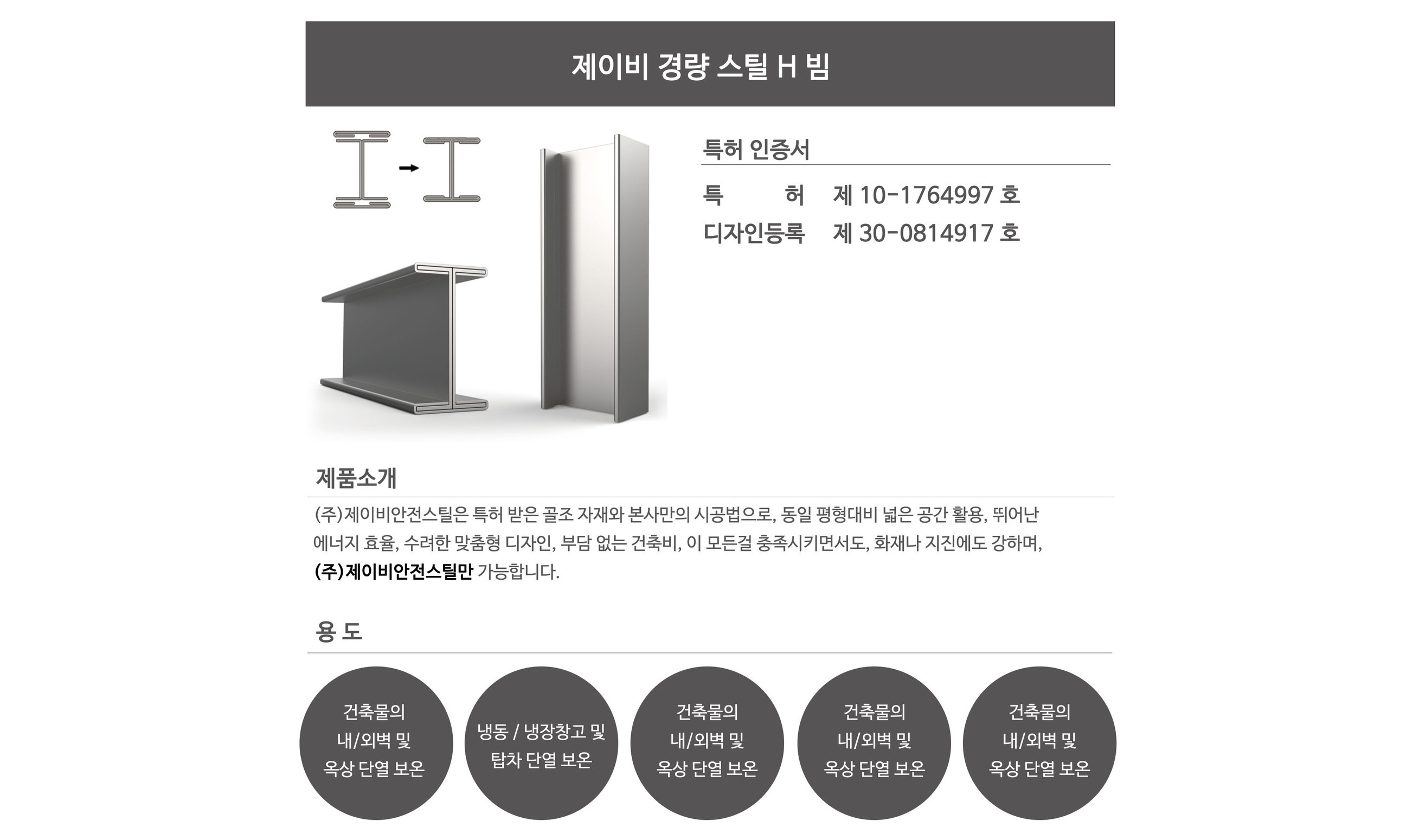 경량스틸H빔-(주)제이비안전스틸