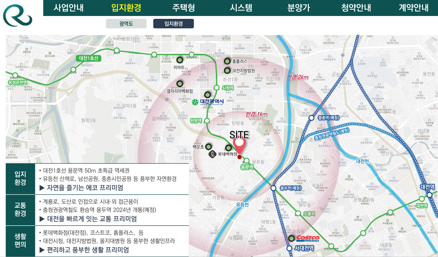입지환경-용문역 리체스트